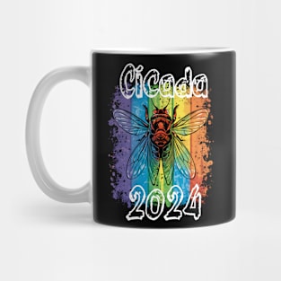 "Cicada 2024" Phenomenon,Rainbow design, Tee Mug